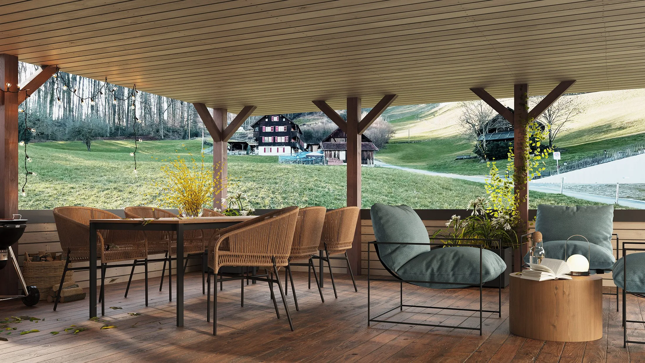 Rendu extérieur haut de gamme &ndash; lumière physiquement correcte avec ciel HDRI