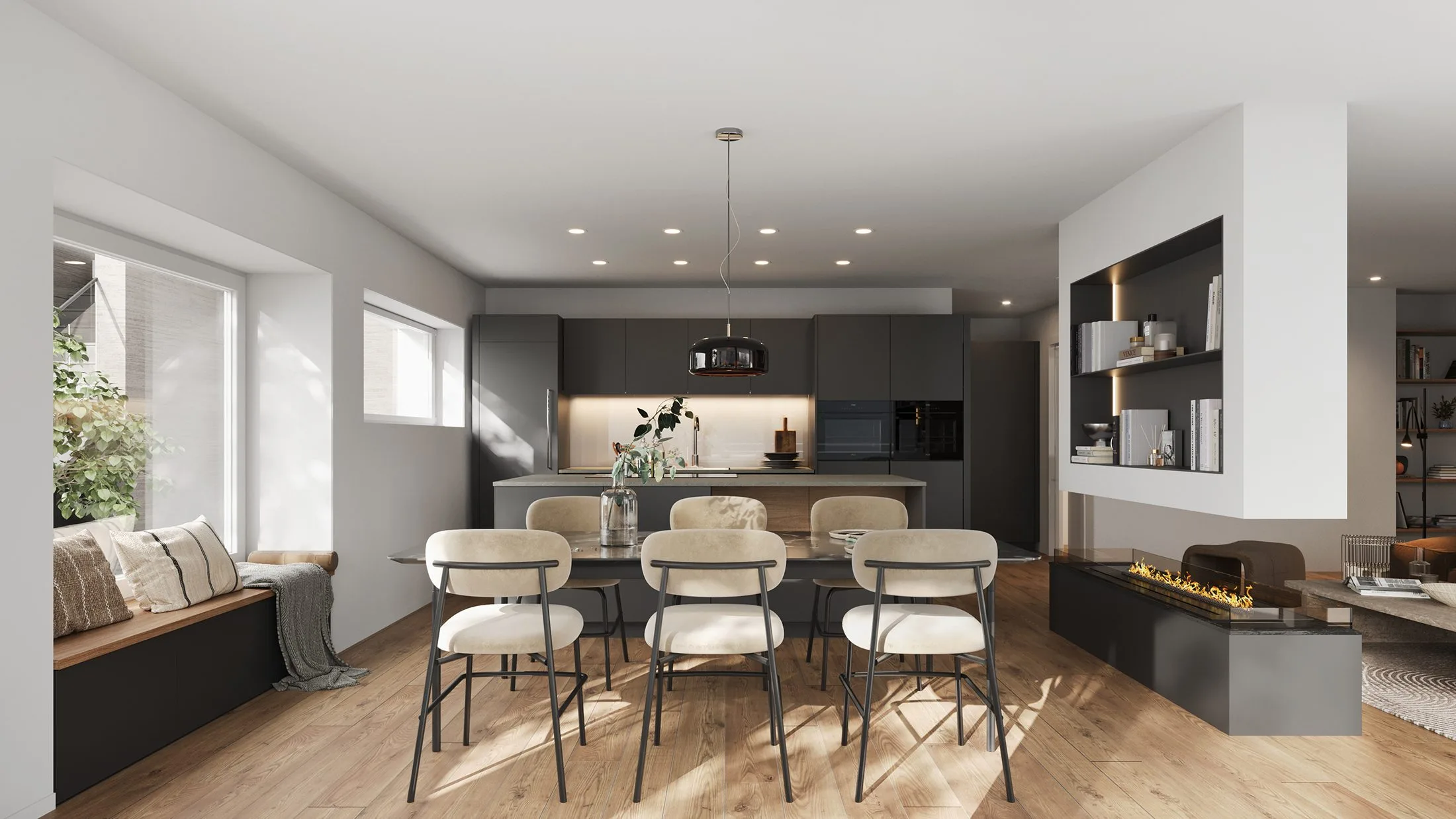 Visualisation immobilière intérieure &ndash; rendu design avec standard d’aménagement