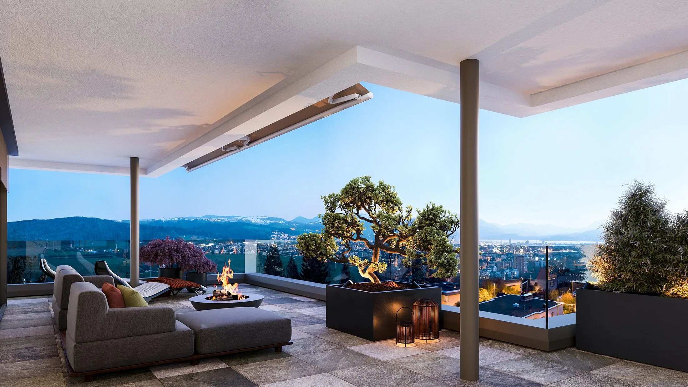 Exterior visualization of residential project in daylight