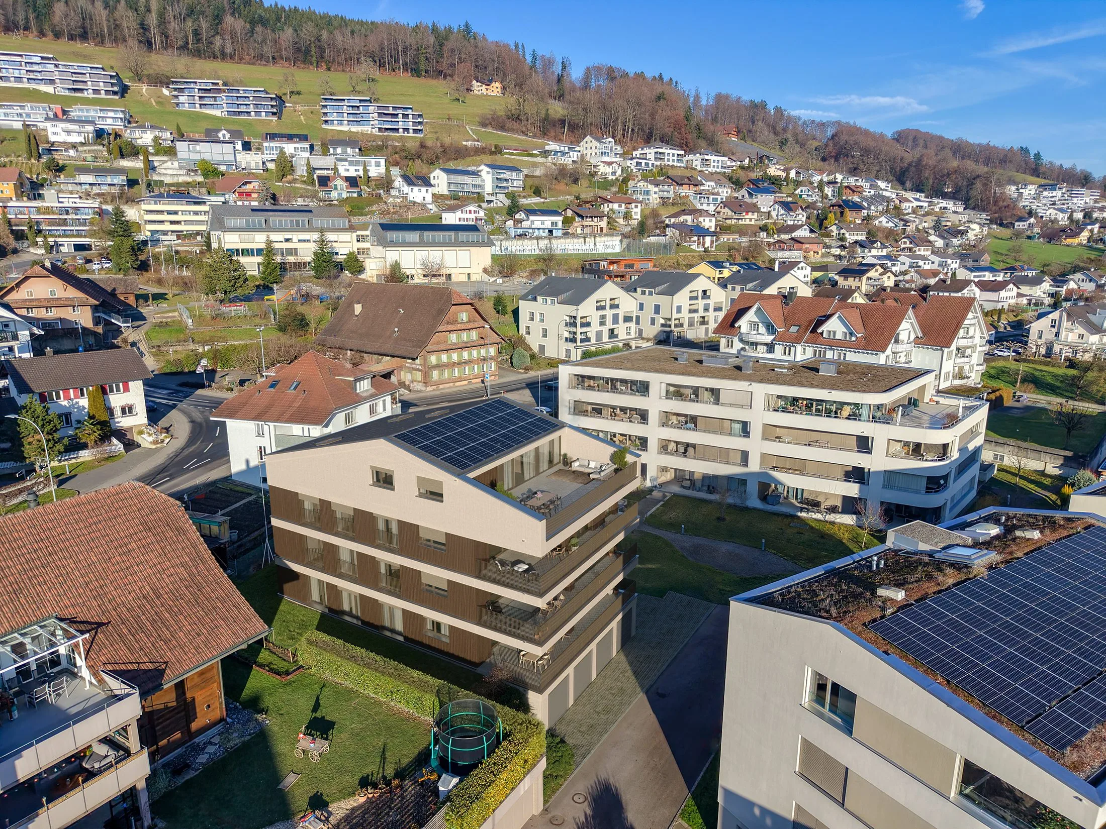 Visualisation extérieure d un projet neuf à architecture haut de gamme